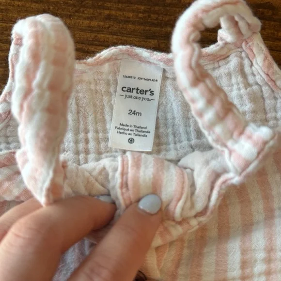 Carter's | Pink Striped Ruffle Set - Picture 4 of 5